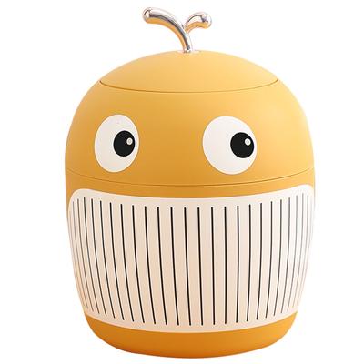 Little Whale Trash Can Mini Cute Light Luxury Garbage Bin Portable Multifunctional Trash Can for