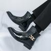 Mens Chelsea Boots Luxury for Men Motorcycle Boots Leather Classic Male Walking Boots Side Zipper Outdoor Men's Shoes