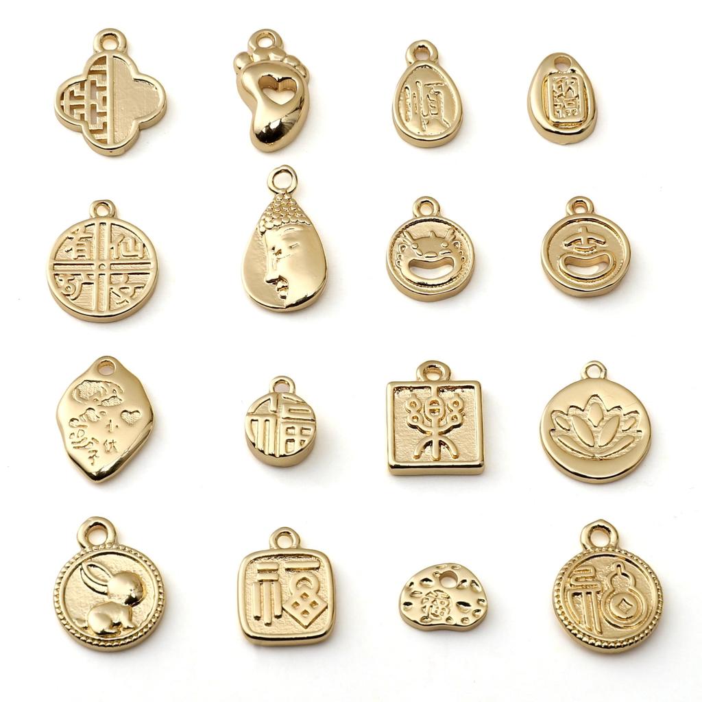 Copper Pendant Lucky Charms For DIY Jewelry Making Findings Accessories