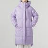 Skechers Solid Color Windproof Warm Sports Hooded Down Jacket Women Jackets Purple P423W030-010Y