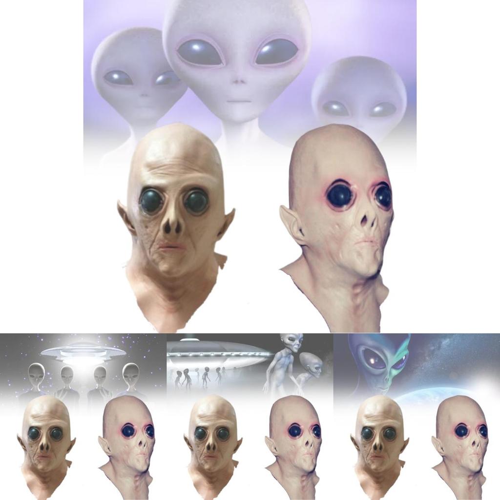 Buitenaards Hoofdmasker Voor Halloween Sci-fi Film Themafeest Met Uniek Handgemaakt Ontwerp