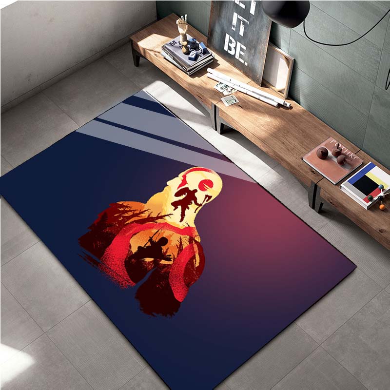 15 Sizes Kratos God-of-War Gamer Area Rug Large,Carpet for Living Room Bedroom Sofa Doormat Decor,Kids Play Non-slip Floor Mat
