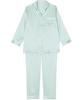 Wacoal Relax Sleep YDX542 Sleep Science Long Long GR L & Women's Pajamas, 100% Silk, Sleeves, Pants, Breathable, Comfortable, Moisture-Wicking,