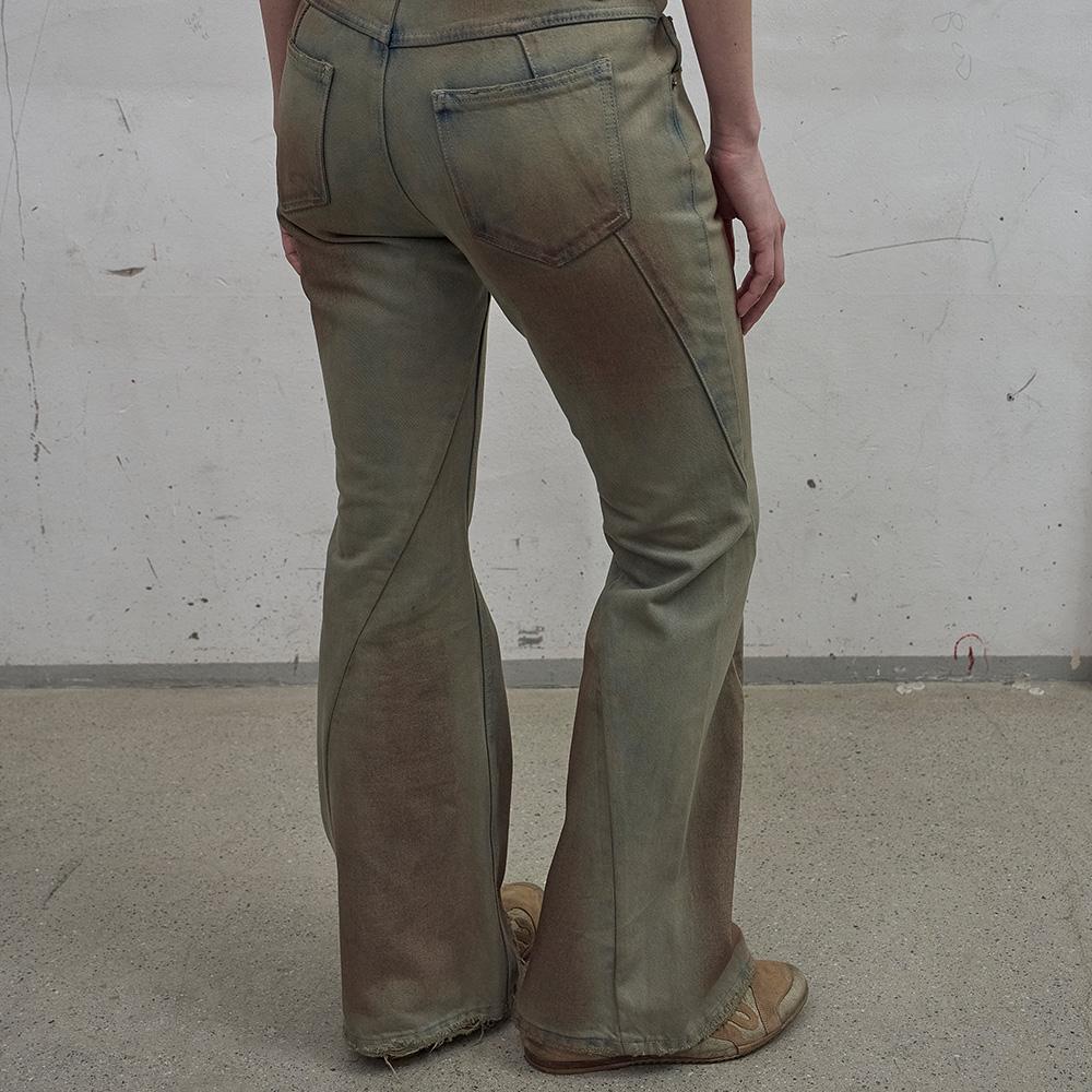LCDC™ Cut-Out Waist Washed Denim (Sand Gray)