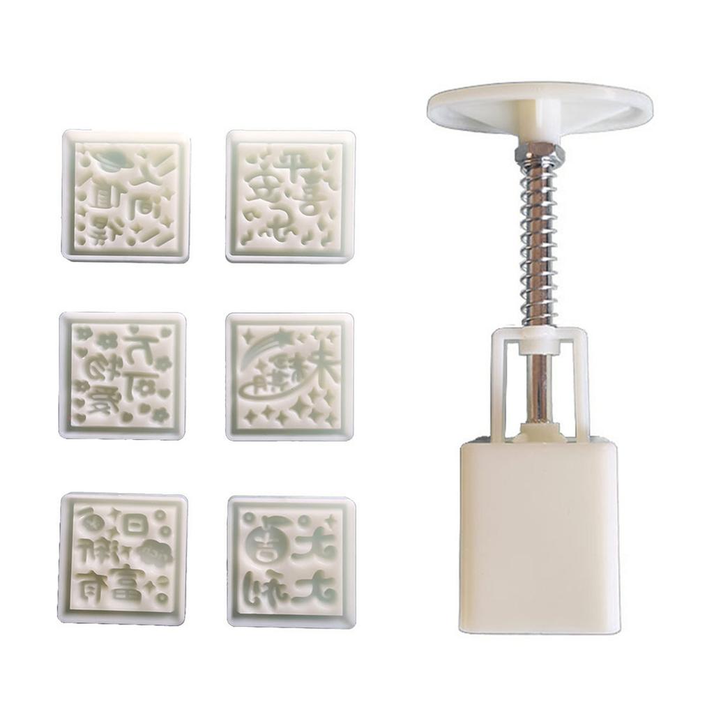 Square Moon Cake Press Molds Cookie Stamps Chinese MidAutumn Moon Cake Maker Decorating Tool for Making Cookie