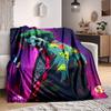 1pc Joker Clown Flannel Throw Blanket - Lightweight Soft Warm All-Season Blanket for Sofa, Bed, Travel, Camping  L1029051