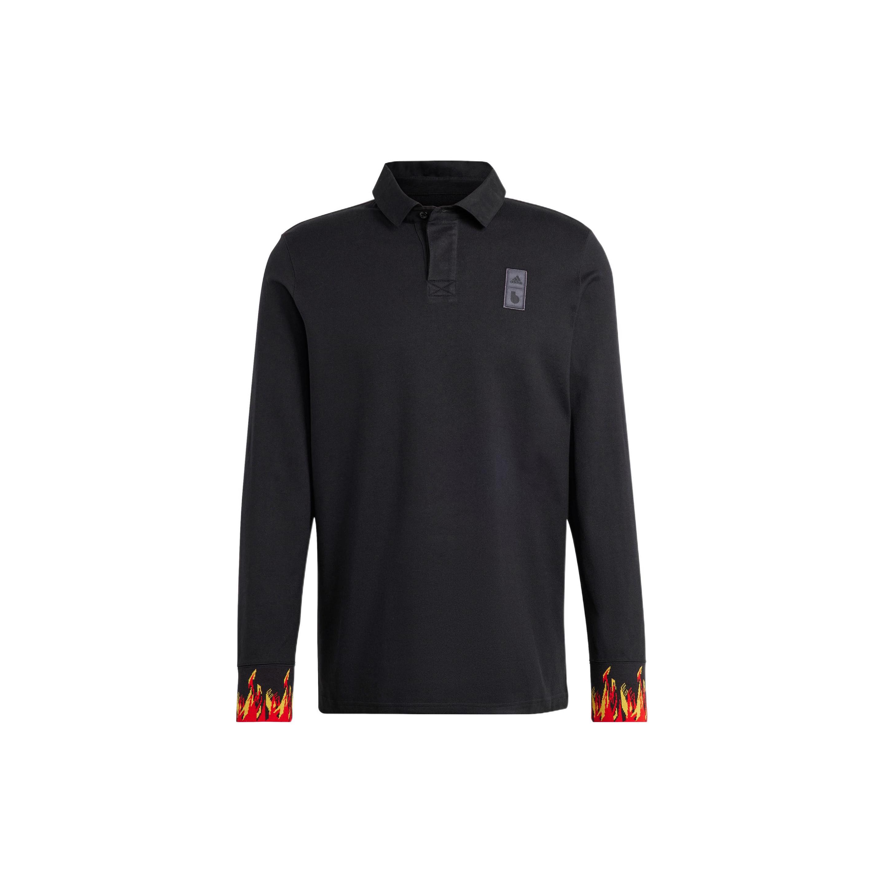 Мужские рубашки-поло Adidas Черный воротник-поло Умеренные Другие HG1362 L