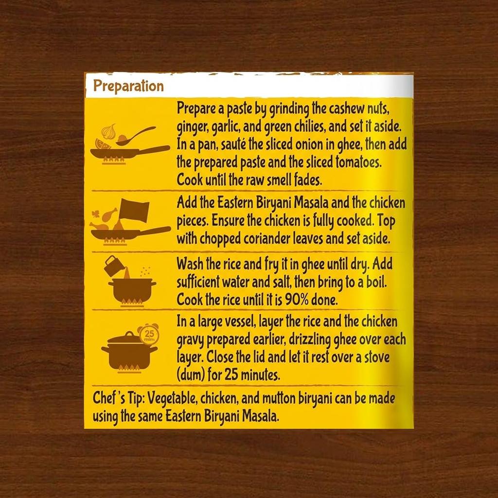 Eastern Biriyani Masala Powder 100g Pack Of 1 Authentic Indian Spice Blend For Flavorful Rice Dishes And Home Cooking