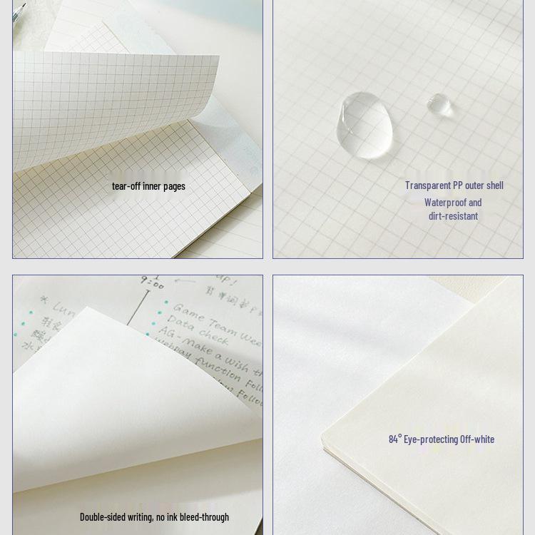 Tearable Portable Small Notebook Planner with Sticky Notes and Memo Pad