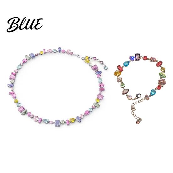Health Luck Necklace Women Bracelet Multi Shape Colorful Candy Color