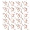 20pcs Shaped Paper Clips Elephant Shapes Rose Gold Electroplating Process Iron Office Clips for Document Classification