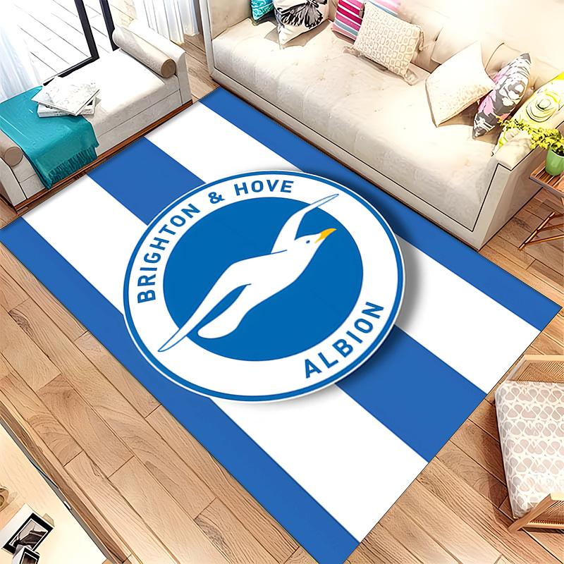 Brighton & Hove Albion Football Club (1) Rug Suitable For Living Rooms Bedrooms Computer Rooms Dining Areas And Placement Under Tables And Chairs Also
