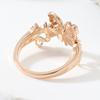 Klassischer handgeschnitzter Schmetterling Damenring Kreativität Goldfarbenes Metall Geometrie Tägliches Tragen Party Schmuck Jahrestagsgeschenk