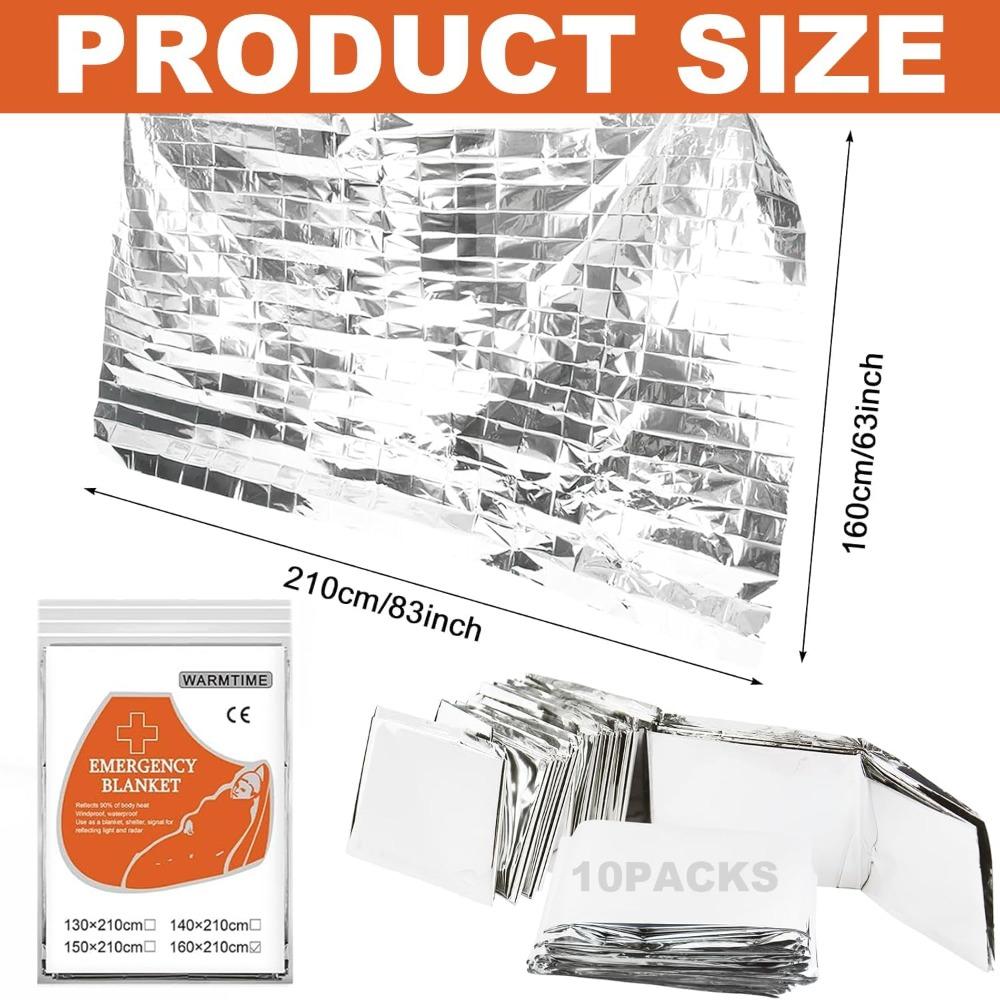Emergency Foil Blankets160x 210cm Survival Thermal Mylar Blankets for Outdoors,Camping,Survival,Body Warmer