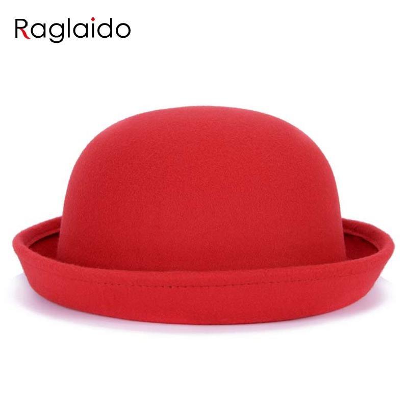 Fedora s kulatou střechou pro ženy Čepice s kulatou střechou Bavlněná čepice Zima Podzim Jaro Dámy Pevná vlna Čepice Fedora LQJ01152