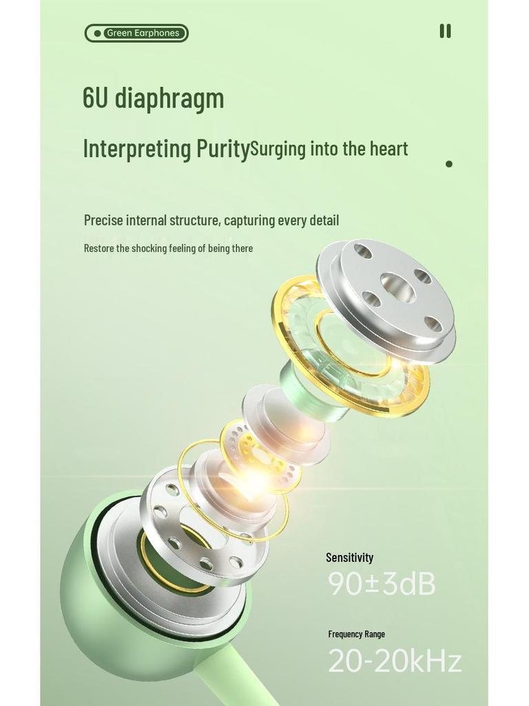 New Type-C Metal In-Ear Earphones with Microphone and Wired Control - Heavy Bass Quality.