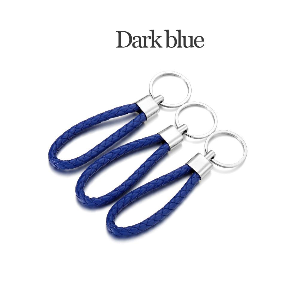 5Pcs/Pack PU Leather Braided Woven Rope Keychain DIY Bag Pendant Key Chain Holder Car Keyring Simple Multiuse Key Holder Gifts