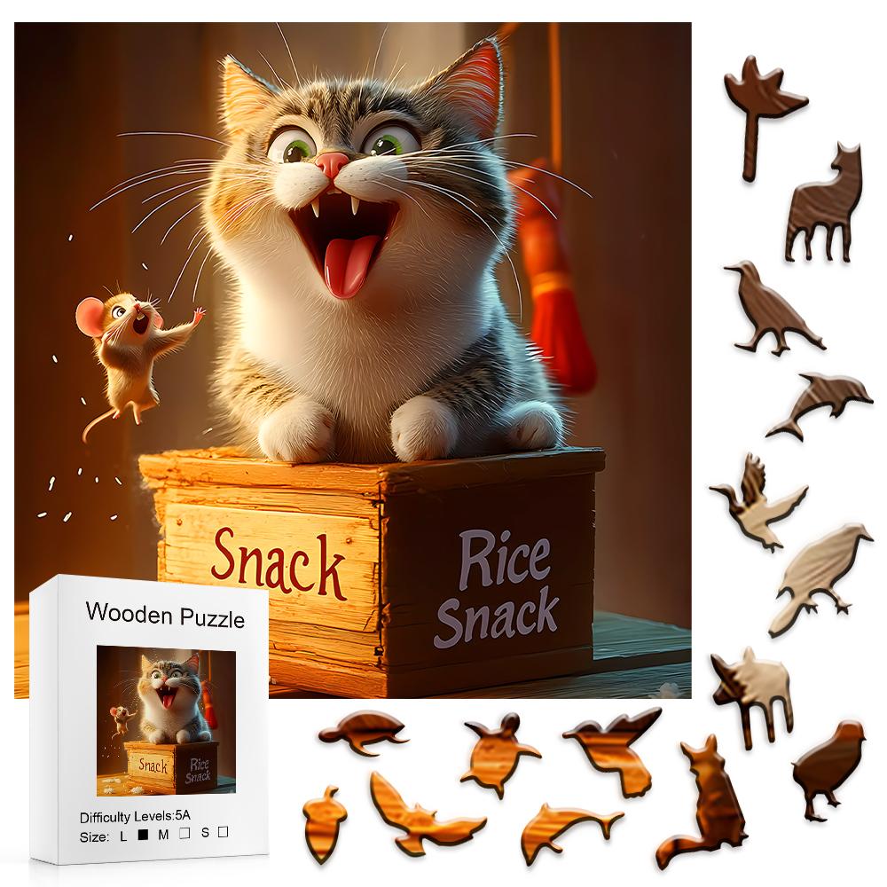 1000-Piece Colorful Cats Art Jigsaw Puzzle for Adults | Vibrant Rainbow Fantasy Painting | Animal-Themed Brain Teaser with Decor