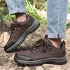 Men's Fashion Hiking Boots Comfortable Durable with Non-Slip TPR Sole Lace-Up Artificial Leather Pattern for Outdoor Adventures
