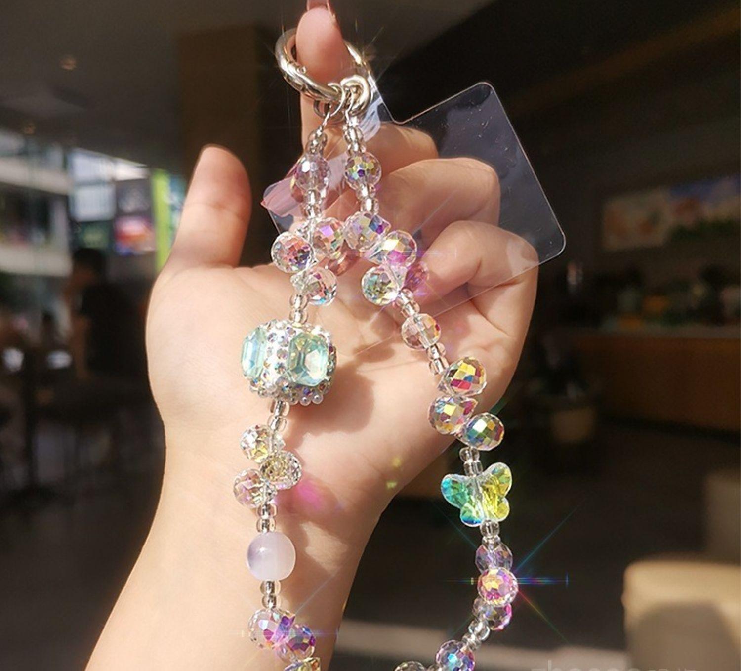 

Short Phone Lanyard High-end Light Luxury Bracelet Exquisite Handcrafted Beaded Pendant Ins Women s Hand-held Wrist Pendant Other зелений