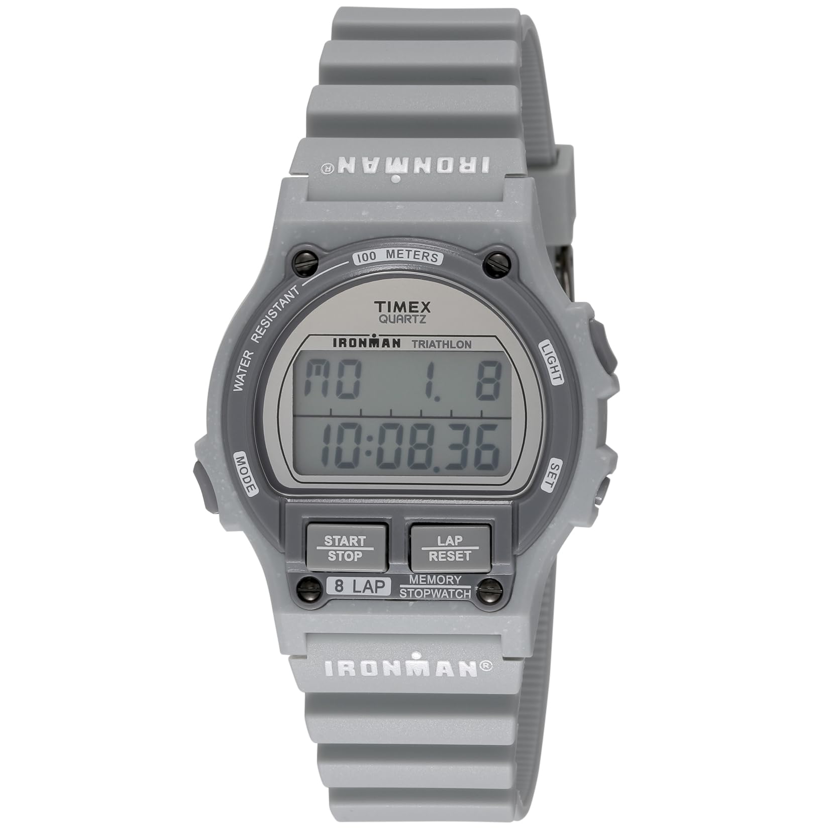 Ironman Watch Quartz 10 ATM Water Resistant Plastic Gray Dial TW5M54500 Unisex [TIMEX] [Authentic] серый