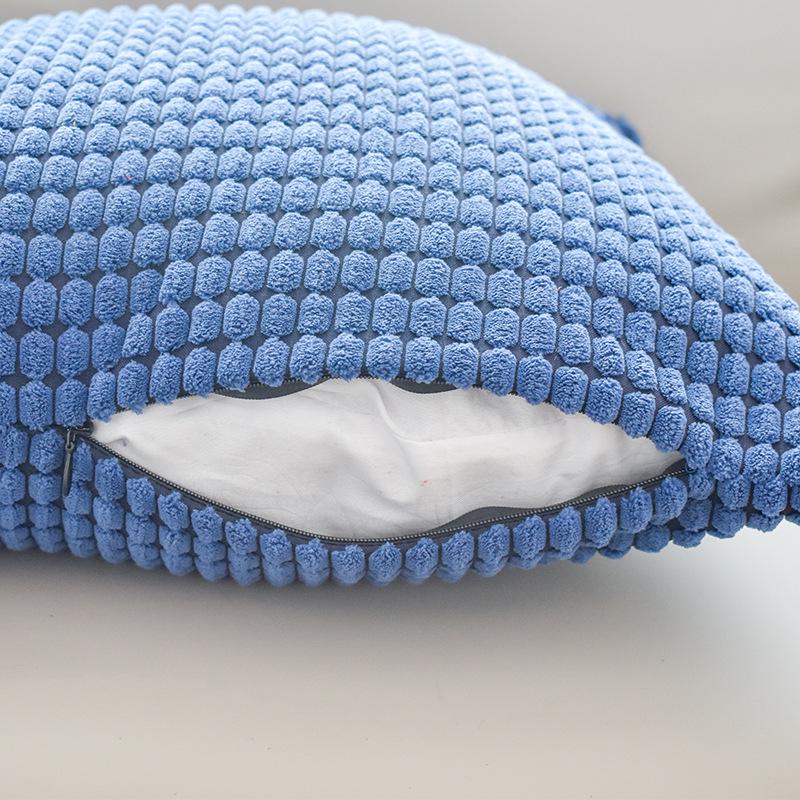 Nordic Corduroy Throw Pillow - Modern Sofa Cushion with Corn Kernel Design