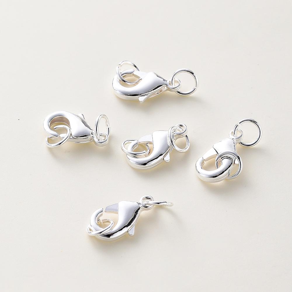 10 pièces/lot Fermoirs mousqueton en Or 14K 18K Avec anneau de saut Chaîne d'extension pour collier et bracelet Connecteurs Pour la fabrication de bijoux DIY Apprêts