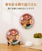PieceRelax Decorative Plate Puzzle Sauce Char Siu Plastic Jigsaw Puzzle with Wall Hanging Set and Plate Stand 124-Piece "Soy Ramen" (23x23cm) [PL1012]