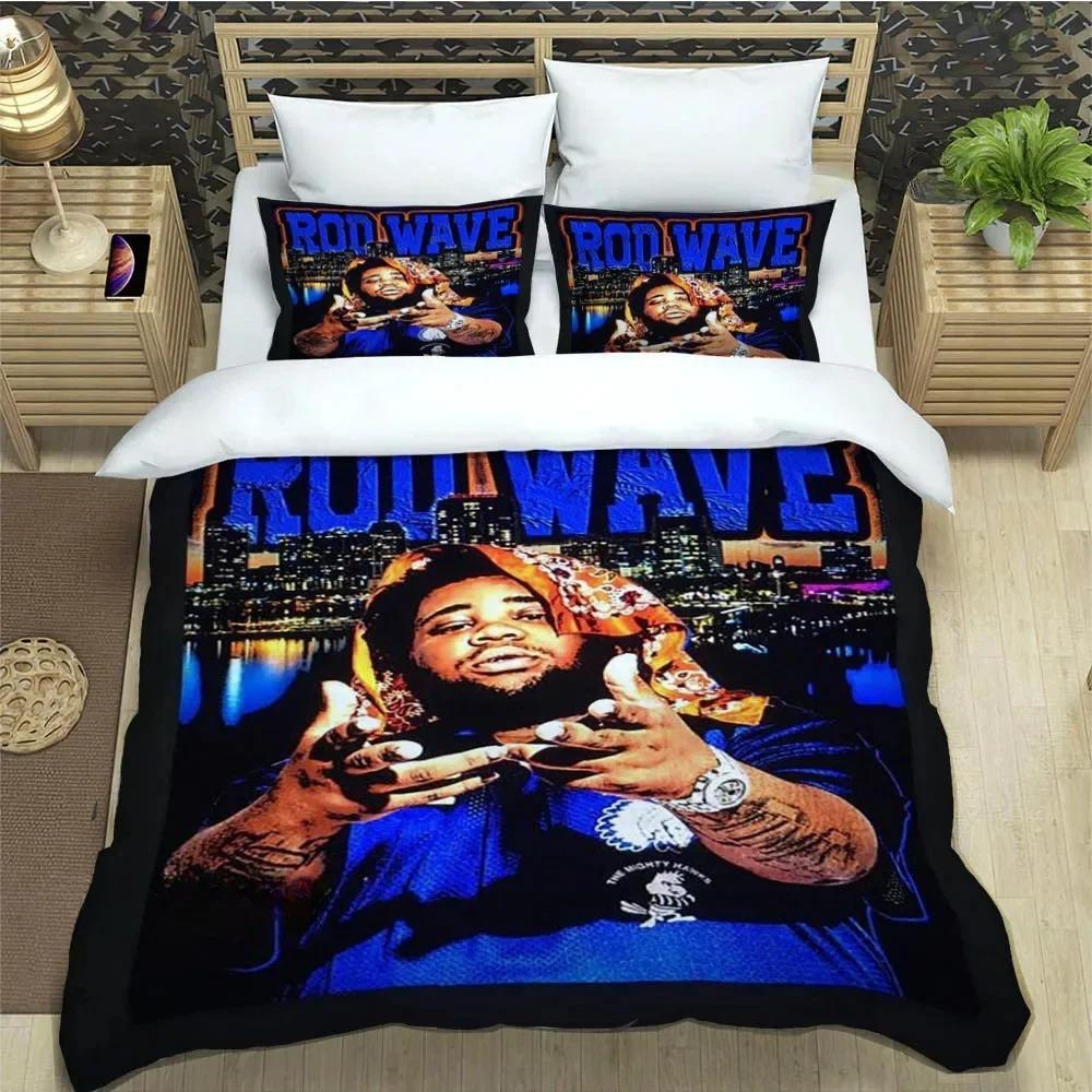 Popular Music Rod Wave Print Bedding Sets Exquisite Bed Supplies Set Duvet Cover Comforter Set Bedding Set Luxury Birthday Gift