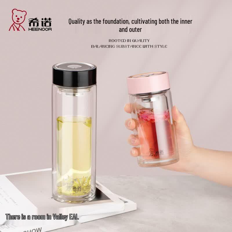 Heenoor Double-Layer Glass Tea Cup