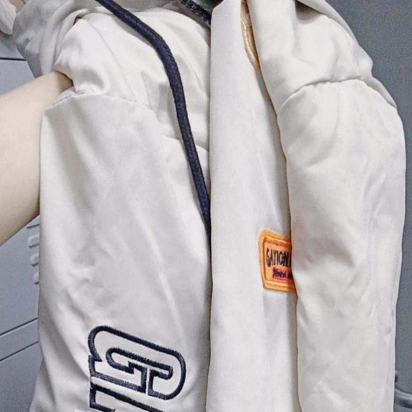 Herbst und Winter Damen Kapuzenjacke Olivgrün Mantel Niedliche Bärenstickerei Locker Lässige Oberbekleidung