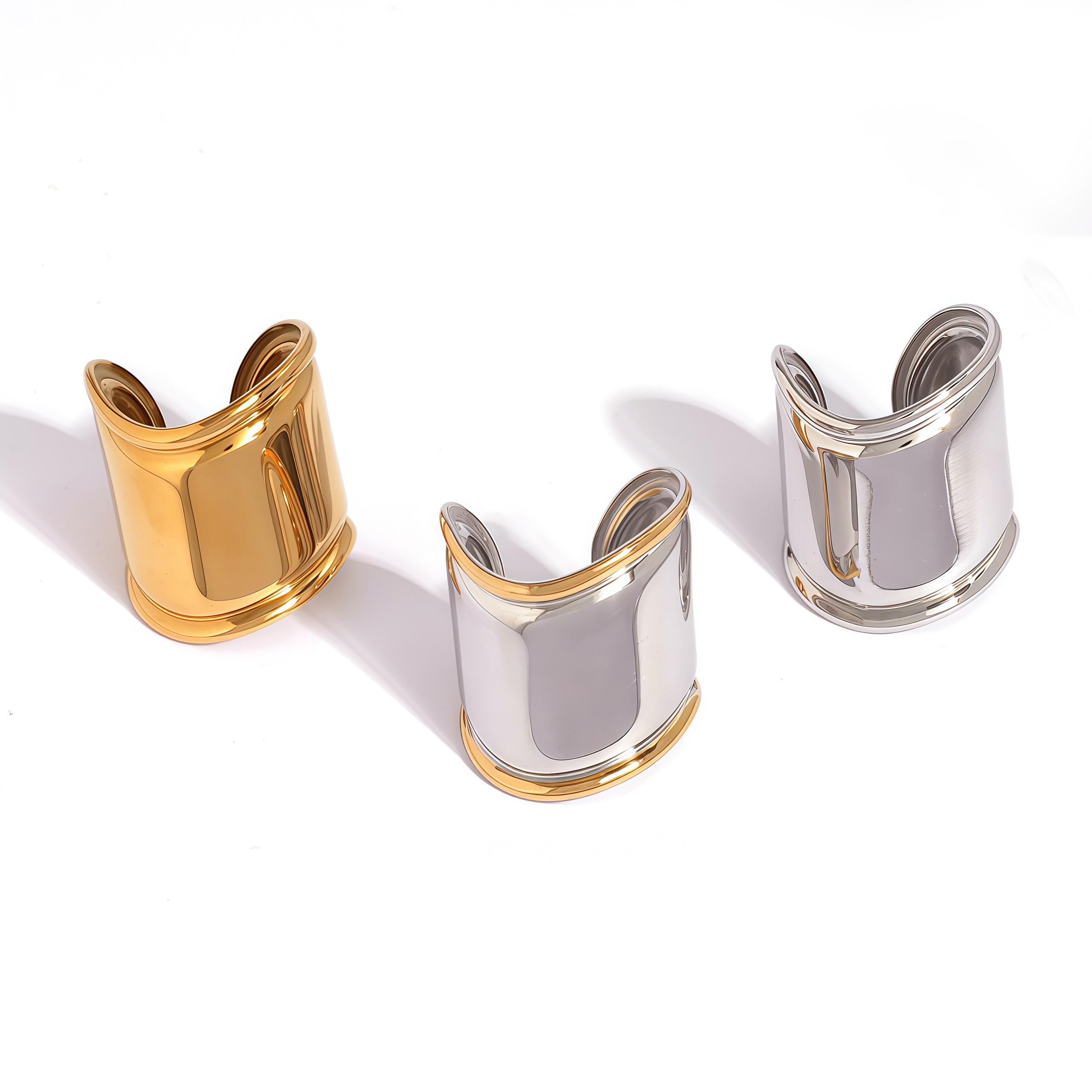 

Minimalist Geometric Design Stainless Steel Rings 18K Gold Plated Waterproof Quality Women s Zircon For Daily Wear Vacation Etc