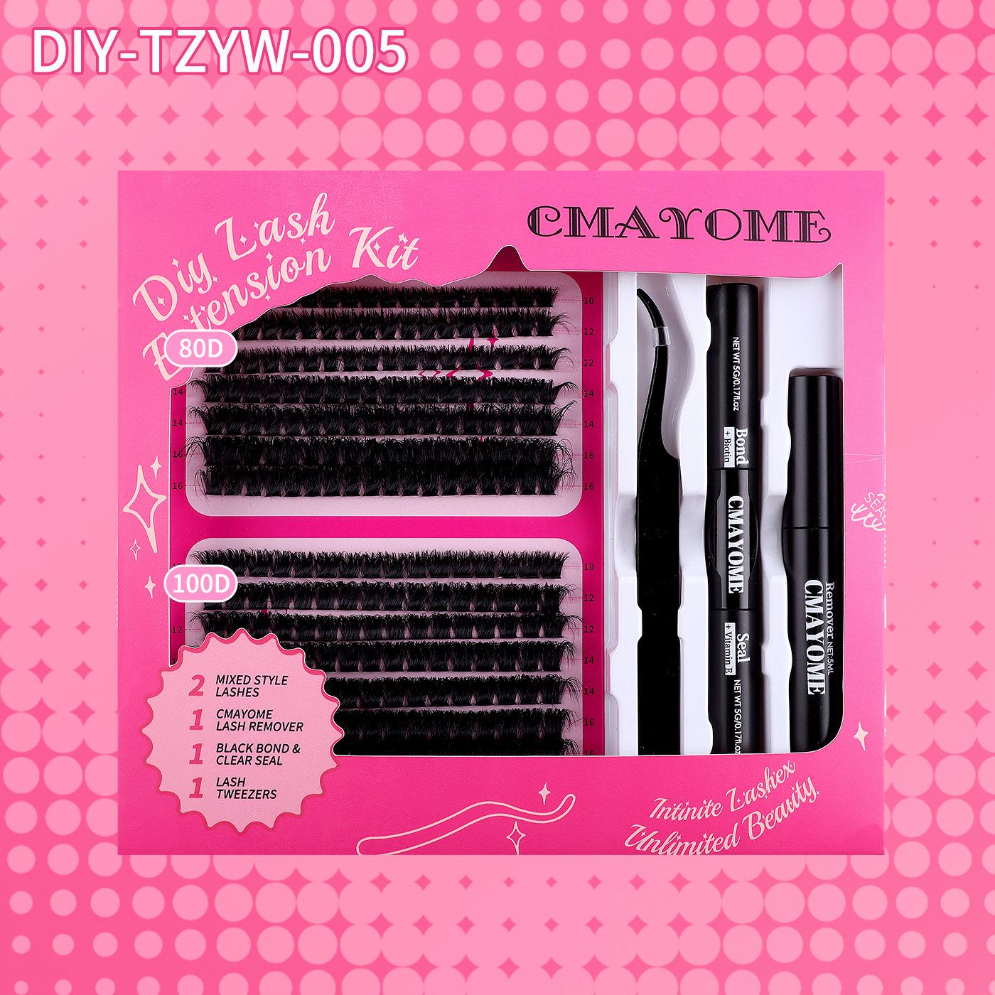 

Накладные ресницы-пучки DIY 280 пучков жареные ресницы завитые и густые имитация ленточный клей набор