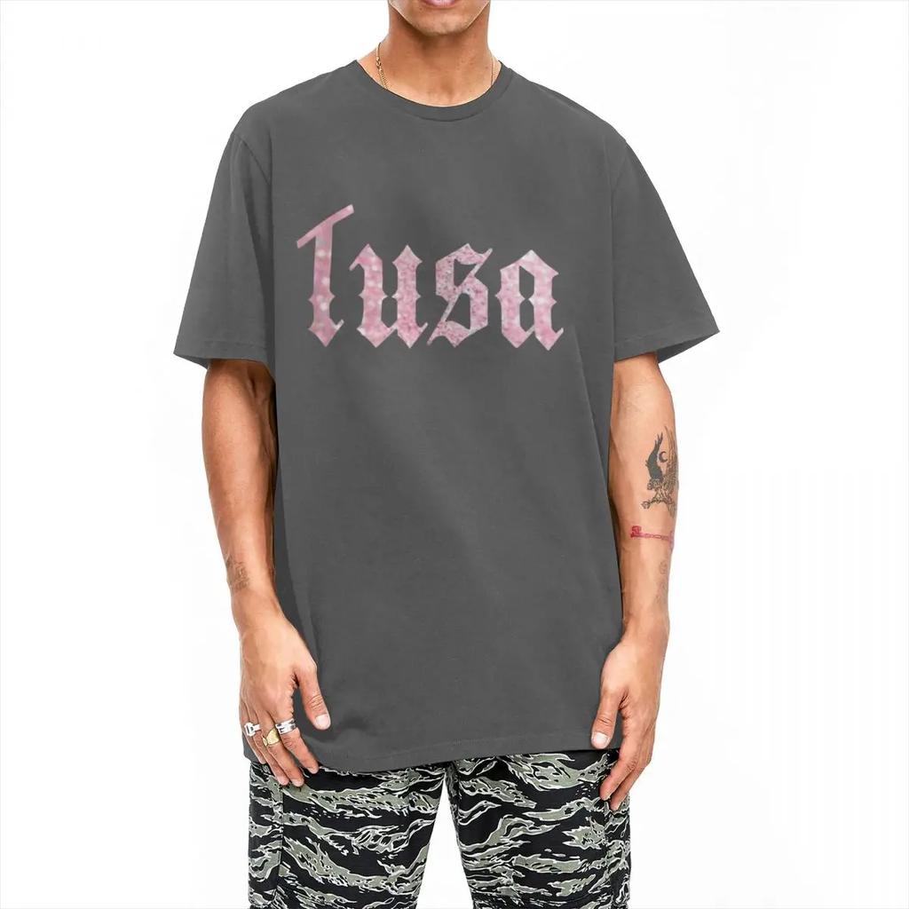 Casual Tusa Karol G Pink T-Shirt Men Round Neck Cotton T Shirt Short Sleeve Tee Shirt Plus Size Clothes