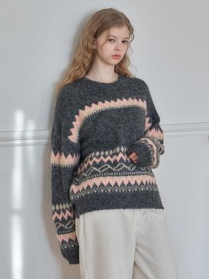 LE STUDIO Winter Heritage Loose Fit Pullover