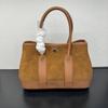 New Leather Women's Bag Frosted Leather with First Layer Li Pattern Cowhide Small 23cm Garden Bag Handbag