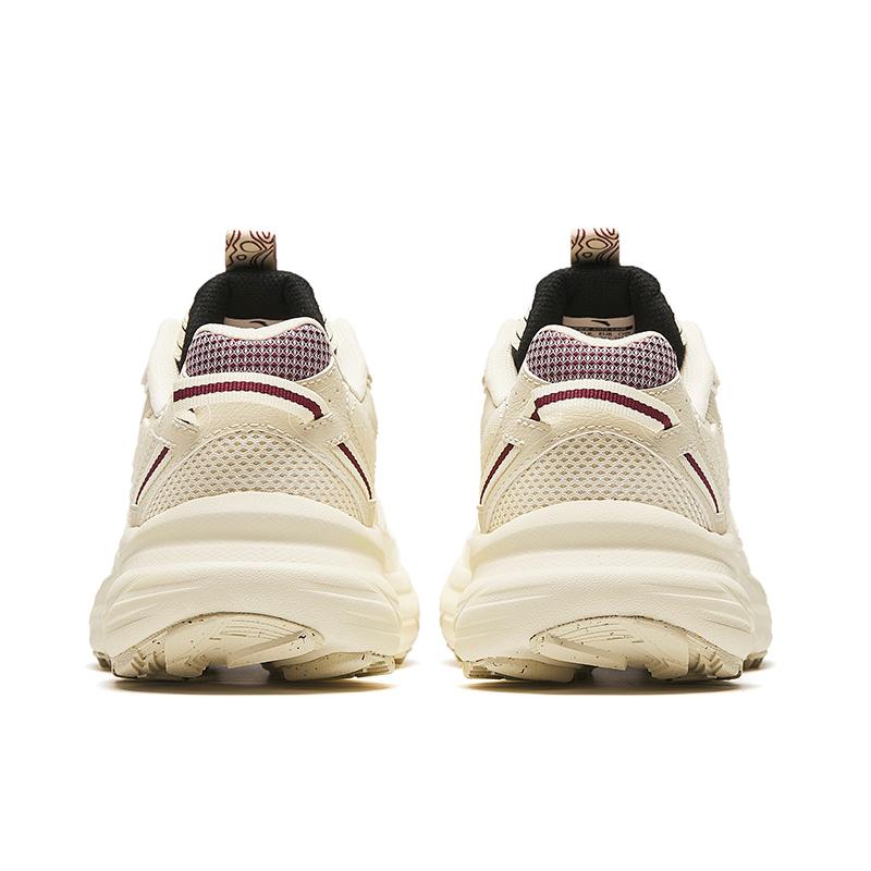 Anta Trendy Lace-Up Shock Absorbing Wear-Resistant Low-Top Running Shoes Women sneakers White Black Red 922415596-3
