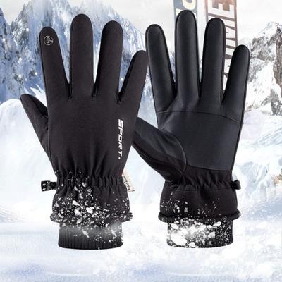Skihandschuhe Winter warm Fleece Touchscreen-Handschuhe Fleece verdickt rutschfest Sport Radfahren Fahren winddichte Handschuhe