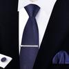 Men's Formal Tie Gift Box: Five-Piece Set with Logo, 8cm Striped Black for Weddings and Business 
