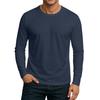 Men's Round Neck Plunger Long Sleeve T-Shirt Top