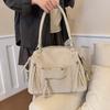 Xeie Thuk Handbag Unisex Large Capacity Multi Pocket Daily Casual