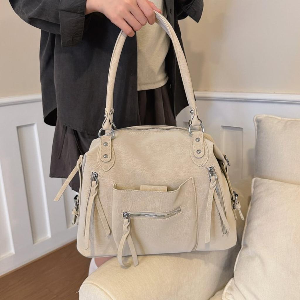 Xeie Thuk Handbag Unisex Large Capacity Multi Pocket Daily Casual