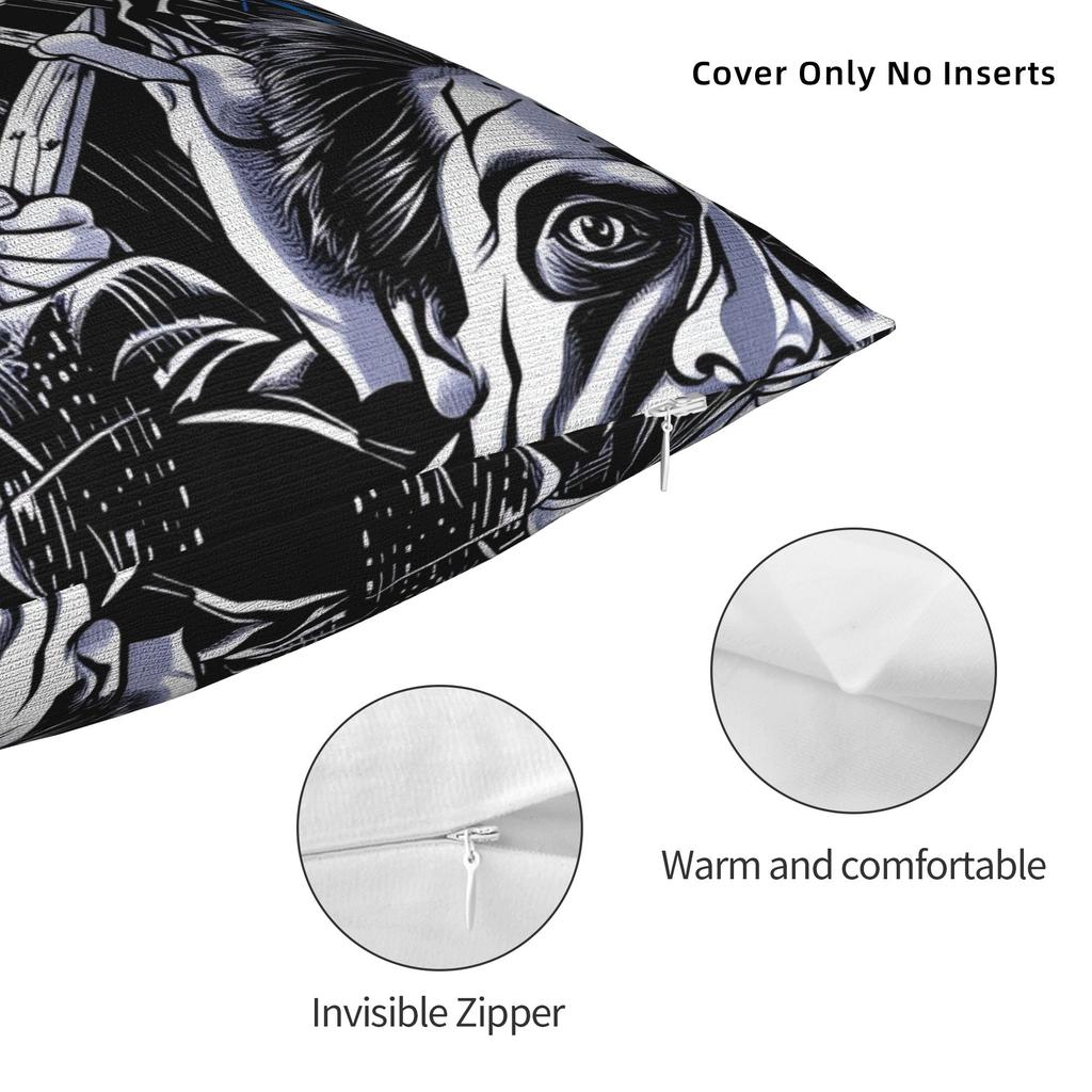 Horror Film Frighteds Nights Pillow Case Kawaii Pillow Cover Soft Pillowcases For Chair Sofa Home Decor