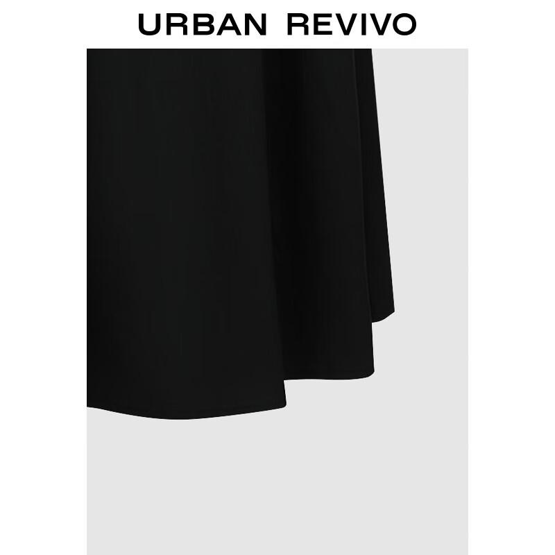 UR 2025 Autumn Women's Trendy Contrast Belted Slim Dress