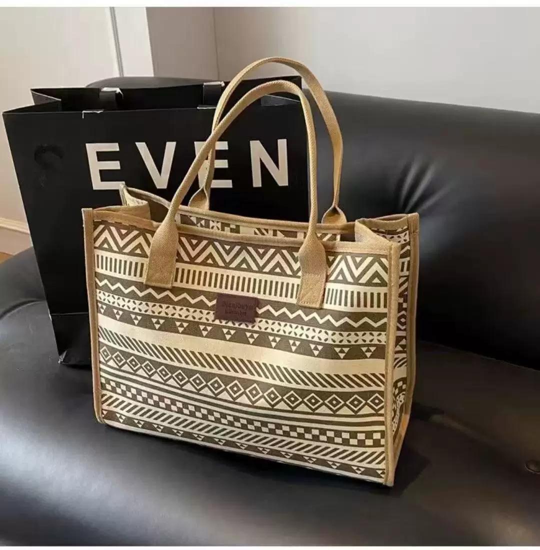 Tote large-capacity shoulder bag women s commuter canvas hand-held shopping bag travel commuter bag