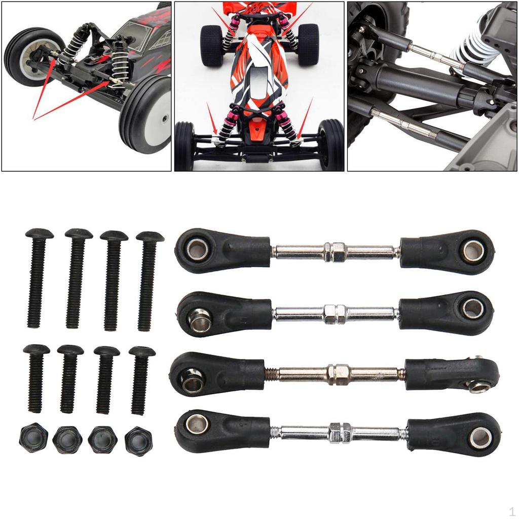 4 Pcs Upgraded Metal RC Car Adjustable Handlebar Levers for HSP HPI Vehicles Spare Parts with Screw