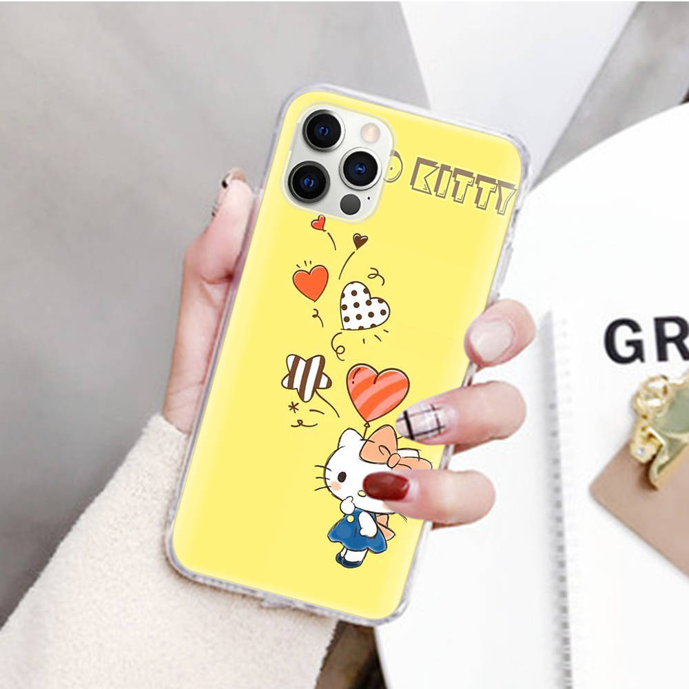 JZ21 Lovely Cartoon Hello Kitty dėklas, skirtas Samsung A04 A14 A23 M33 M53 Realme 10 9 C35 C55 VIVO Y02 X80 Infinix Hot 30 Note 11 Tecno Spark 8P Pro