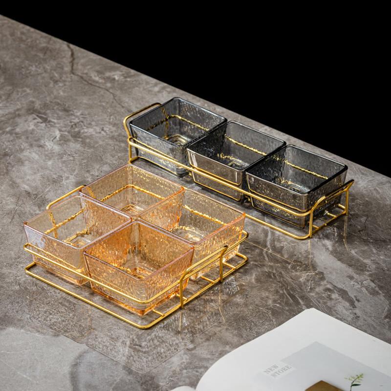 Ru Han Light Luxury Acrylic Fruit Plate with Stand and Lid