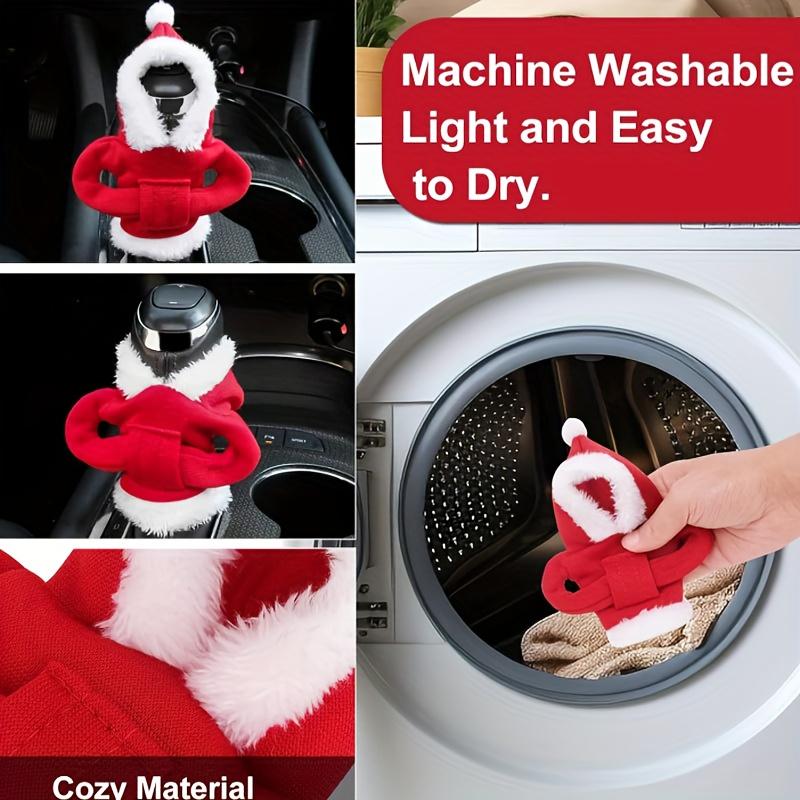 Funny Santa Hat Car Gear Shift Knob Cover Red Christmas Design Fit for Manual Automatic Transmission