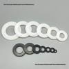 PA66 Nylon Wear-Resistant Flat Insulation Washer, Black & White, Round, Sizes M2-M24